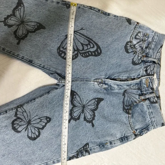 Pacsun Eco Butterfly High Waisted Straight Leg Jeans - Picture 3 of 16